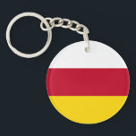 Llavero Bandera de Osetia del Norte<br><div class="desc">Bandera patriótica de Osetia del Norte Alania.</div>