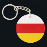 Llavero Bandera de Osetia del Sur<br><div class="desc">Bandera patriótica de Osetia del Sur</div>