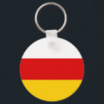 Llavero Bandera de Osetia del Sur<br><div class="desc">Bandera patriótica de Osetia del Sur</div>