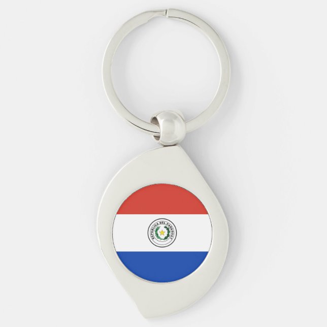 Llavero Bandera de Paraguay (Anverso)