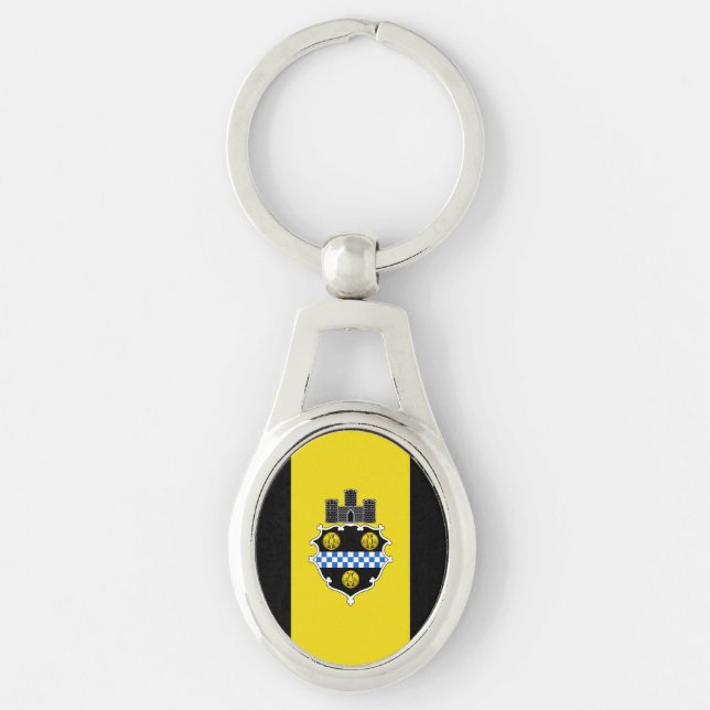 Llavero Bandera de Pittsburgh, Keychain de Pennsylvania (Anverso)