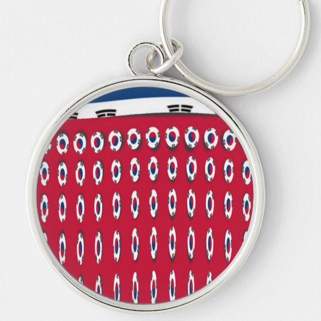 Llavero Bandera de PolkaDot de Corea del Sur (Frente)