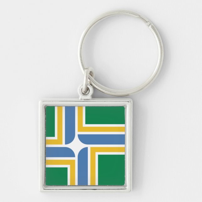 Llavero Bandera de Portland, cadena de claves Oregon (Frente)