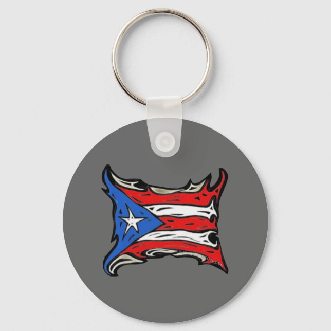 Llavero Bandera de Puerto Rico en el reggaetón (Anverso)