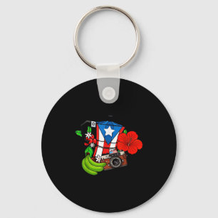 Llavero Bandera de Puerto Rico Rana Floral Boricua Mujeres