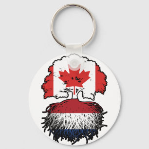 Llavero Bandera de raíces de árbol canadiense canadiense n