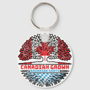 Llavero Bandera de raíces de árbol canadiense de Bavaria B