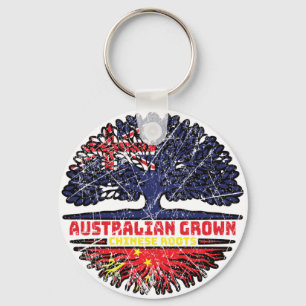 Llavero Bandera de raíces de árboles australianos chinos