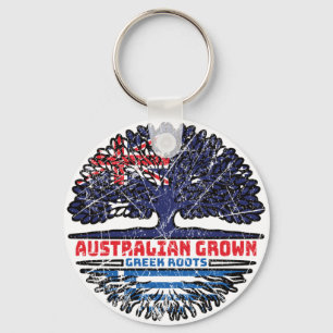 Llavero Bandera de raíces de árboles griegos australianos