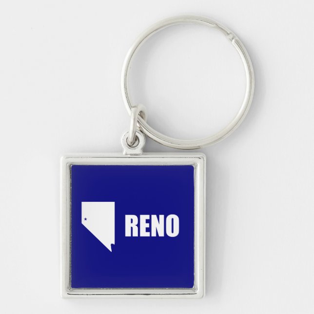 Llavero Bandera de Reno, cadena de claves de Nevada (Frente)