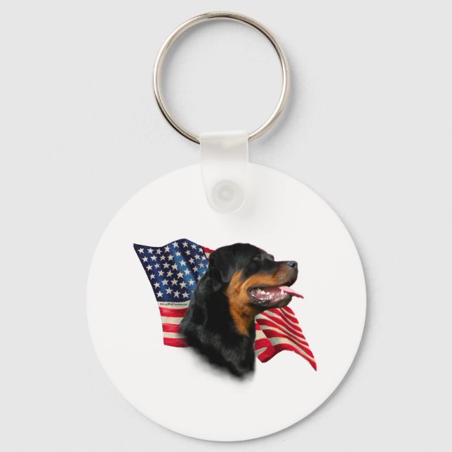 Llavero Bandera de Rottweiler (Anverso)