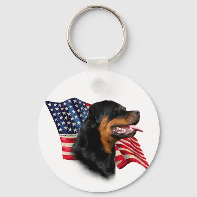 Llavero Bandera de Rottweiler (Anverso)