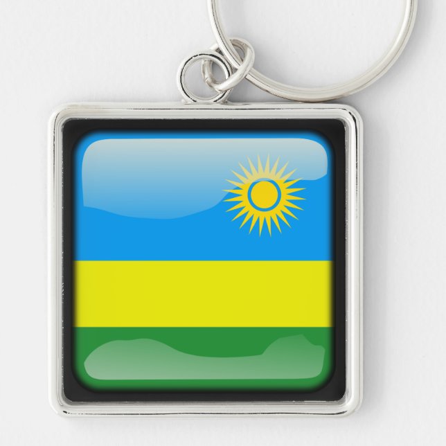 Llavero Bandera de Ruanda (Frente)