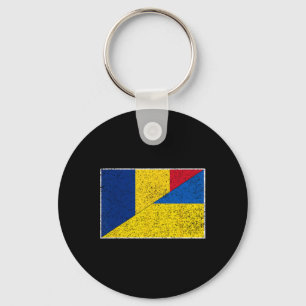 Llavero Bandera de Rumania Ucrania Orgullo Rumano Ucranian