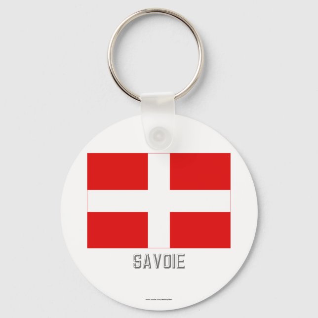 Llavero Bandera de Saboya con nombre (Anverso)