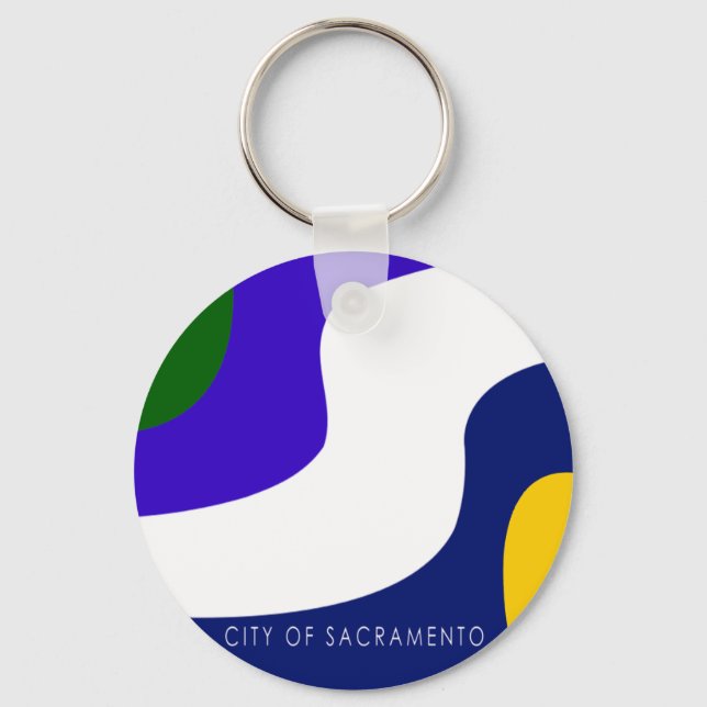 Llavero Bandera de Sacramento (California) (Anverso)