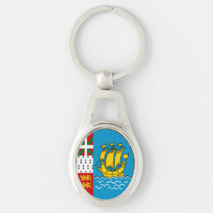 Llavero Bandera de Saint Pierre y Miquelon