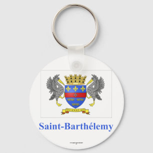 Llavero Bandera de San Bartolomé con nombre en francés