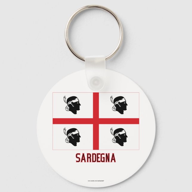 Llavero Bandera de Sardegna con nombre (Anverso)