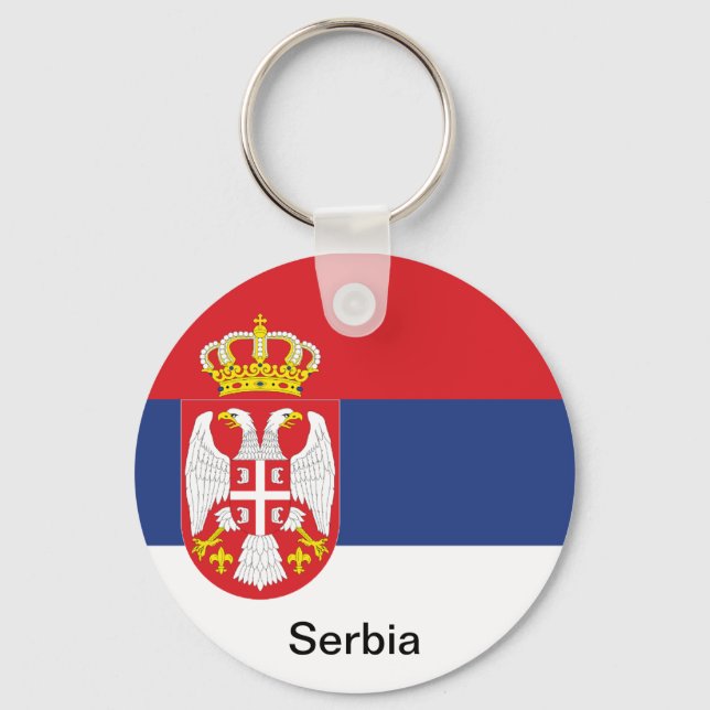 Llavero Bandera de Serbia (Anverso)