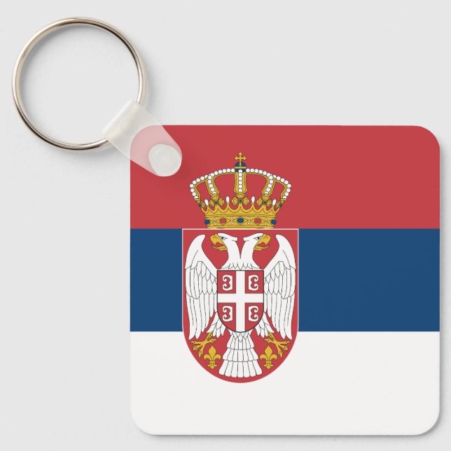 Llavero Bandera de Serbia (Anverso)