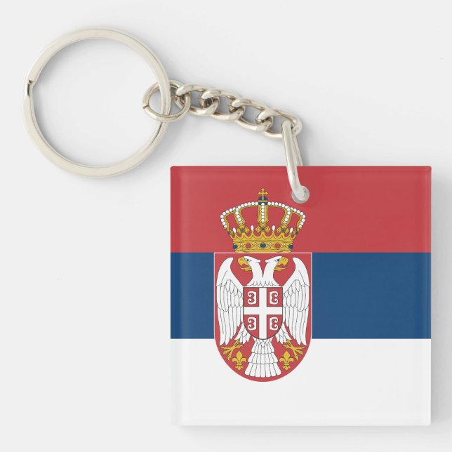 Llavero Bandera de Serbia (Frente)