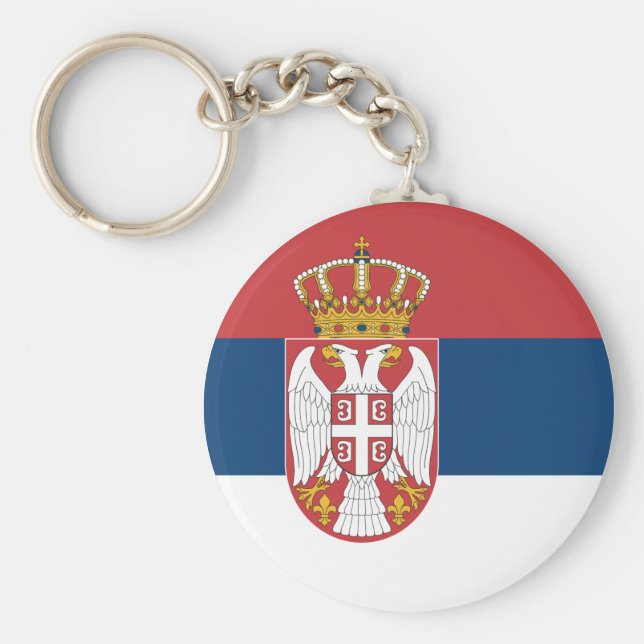 Llavero Bandera de Serbia (serbia) (Frente)