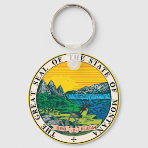 Llavero Bandera de símbolo de la república de Montana