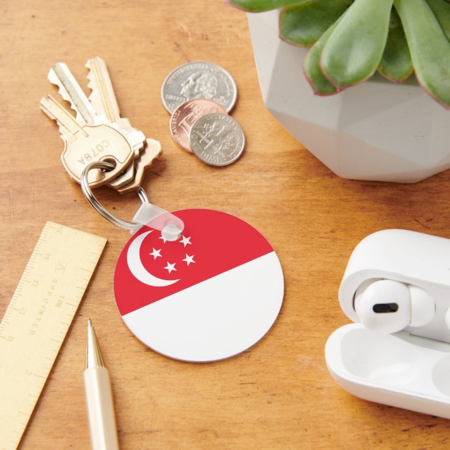 Llavero Bandera de Singapur (Escritorio )