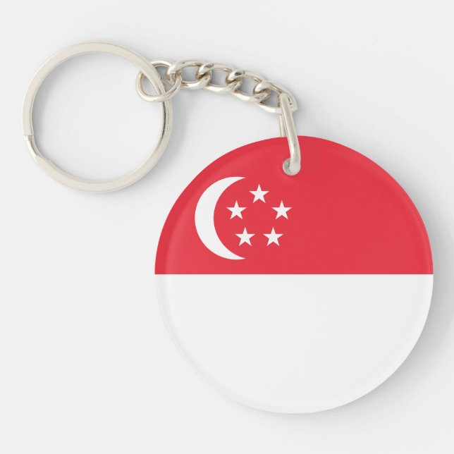 Llavero Bandera de Singapur (Frente)
