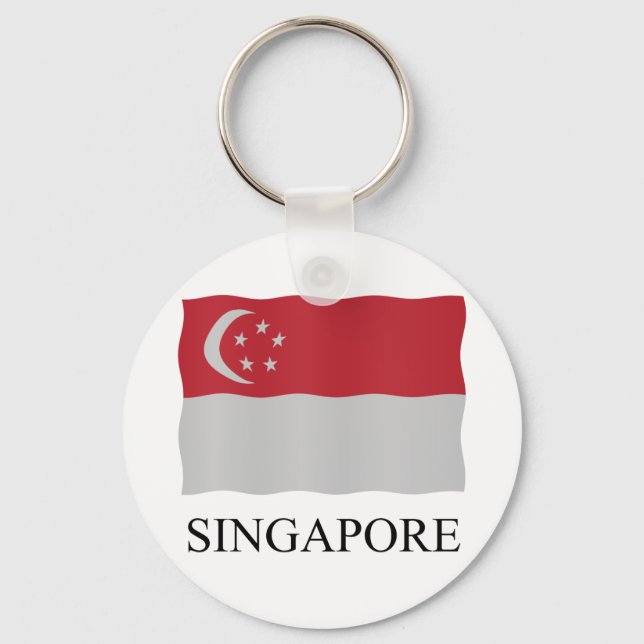 Llavero Bandera de Singapur (Anverso)