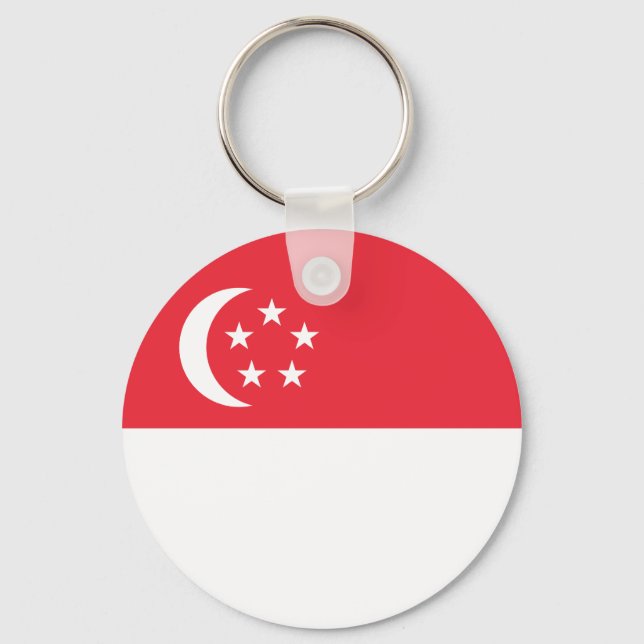 Llavero Bandera de Singapur (Anverso)