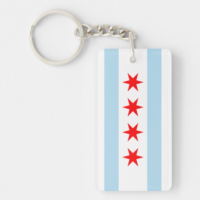 Llavero Bandera de Souvenir Chicago (Frente)
