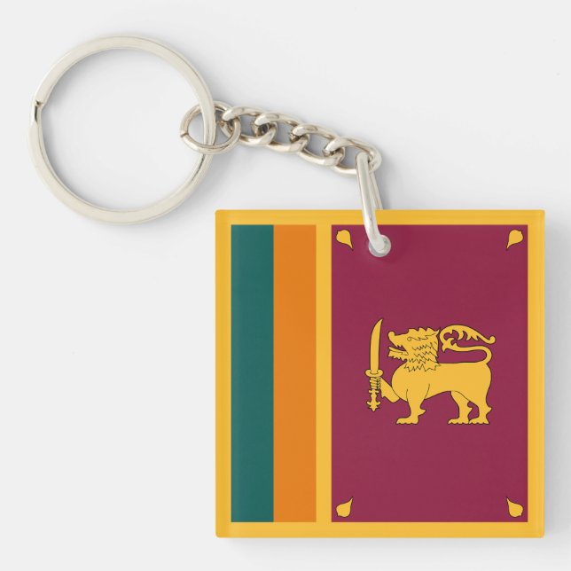 Llavero Bandera de Sri Lanka (Frente)