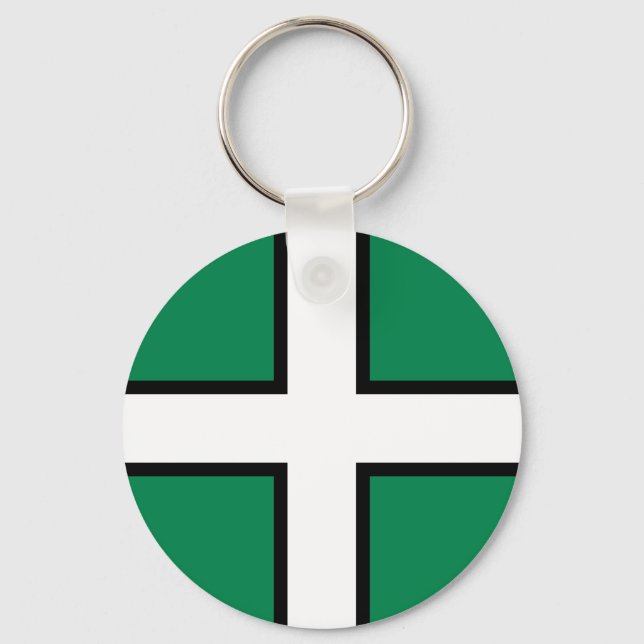 Llavero Bandera de St. Petroc / Bandera de Devon Keychain (Anverso)
