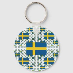 Llavero Bandera de Suecia en varias capas