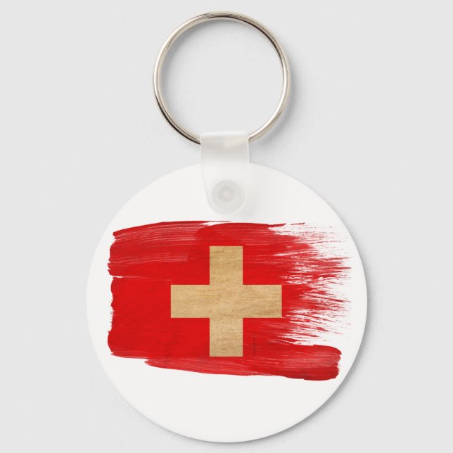 Llavero Bandera de Suiza (Anverso)