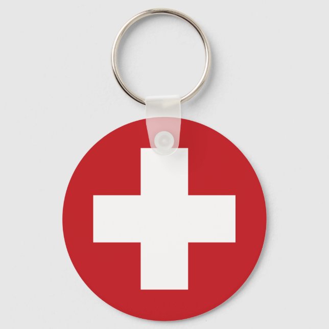 Llavero Bandera de Suiza (Anverso)