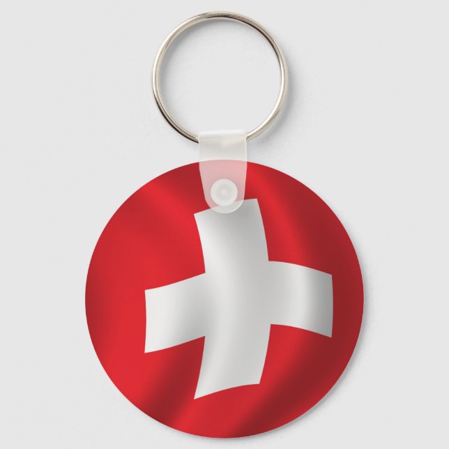 Llavero Bandera de Suiza (Anverso)