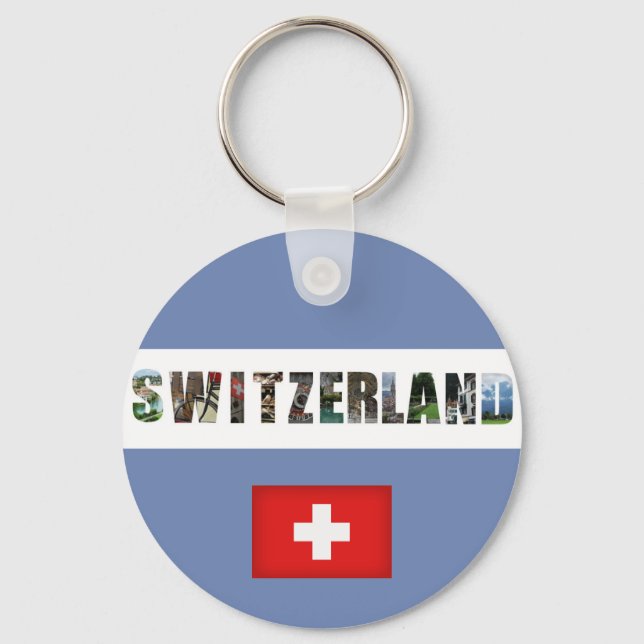 Llavero Bandera de Suiza (Anverso)