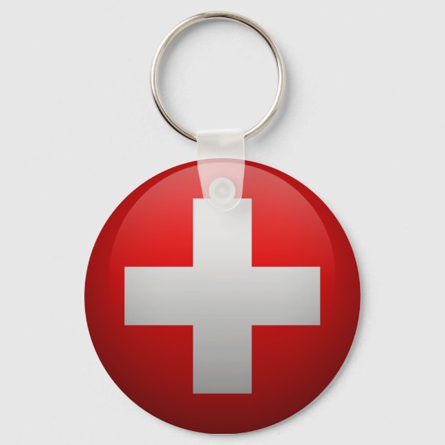 Llavero Bandera de Suiza (Anverso)