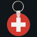 Llavero Bandera de Suiza<br><div class="desc">Bandera patriótica de Suiza.</div>