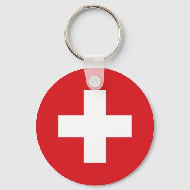 Llavero Bandera de Suiza (Anverso)