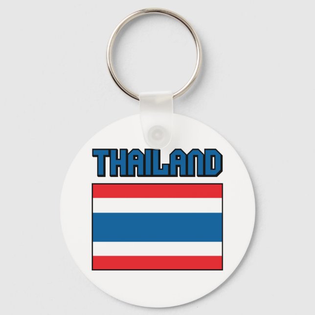 Llavero Bandera de Tailandia (Anverso)