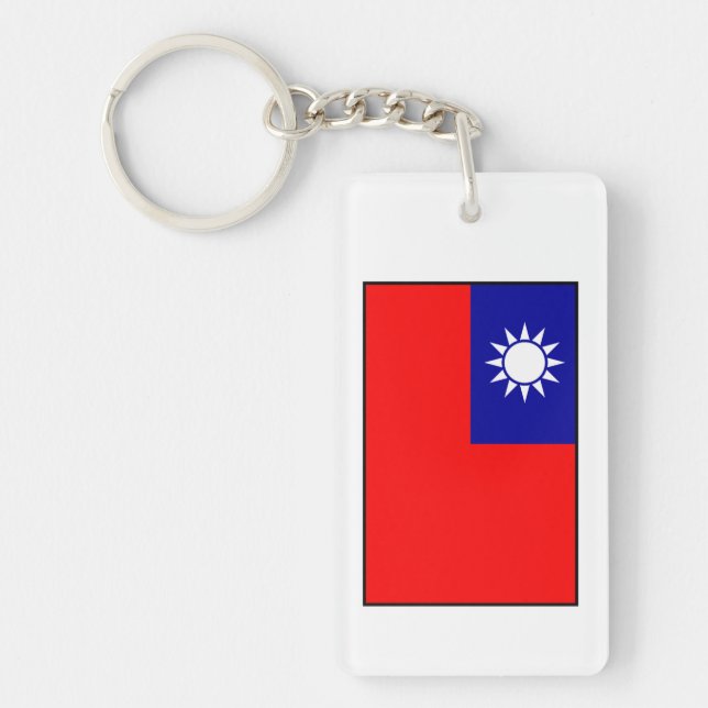Llavero Bandera de Taiwán/de la República de China (Frente)
