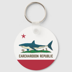 Llavero Bandera de tiburón blanco de la República de Carch