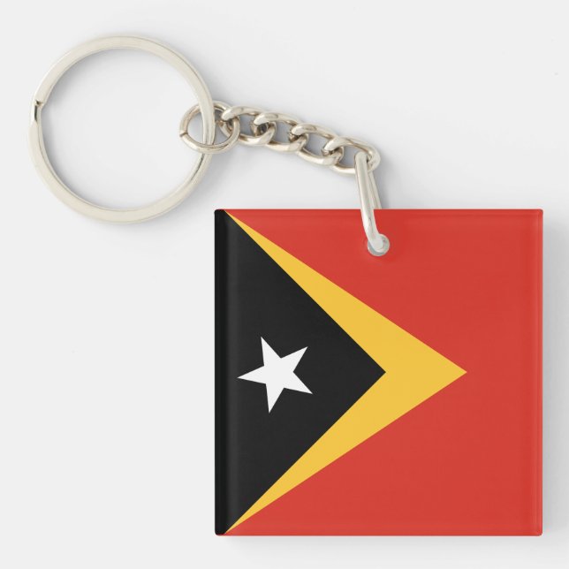Llavero Bandera de Timor Oriental (Frente)