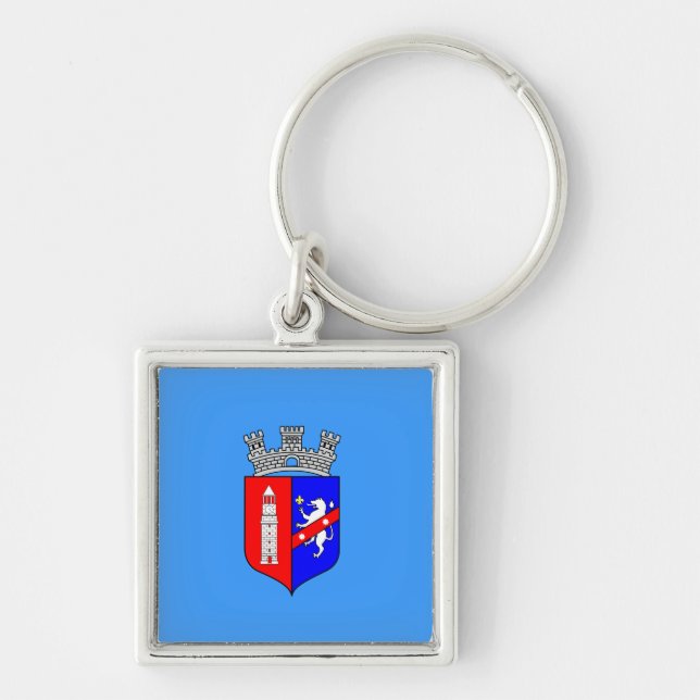 Llavero Bandera de Tirana, Albania Keychain (Frente)