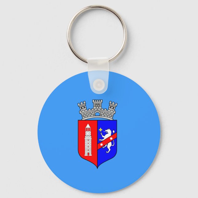Llavero Bandera de Tirana, Albania Keychain (Anverso)