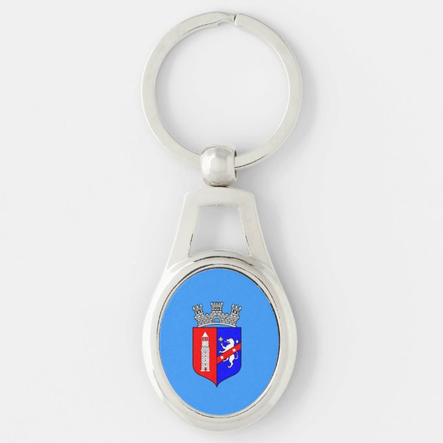 Llavero Bandera de Tirana, Albania Keychain (Anverso)
